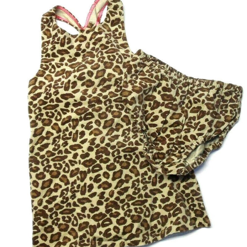 Gymboree Jumper Dress with matching Bloomer 2T Teachers Pet NWT Vintage Cheetah